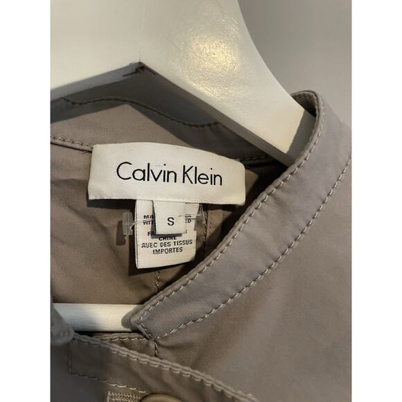 Calvin Klein Trench Coat Soft Shell Size‎ Small Lightweight Khaki Tan - Picture 2 of 8
